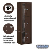 Maximum Height Surface Mounted 4C Horizontal Parcel Locker with 8 Compartments in Bronze