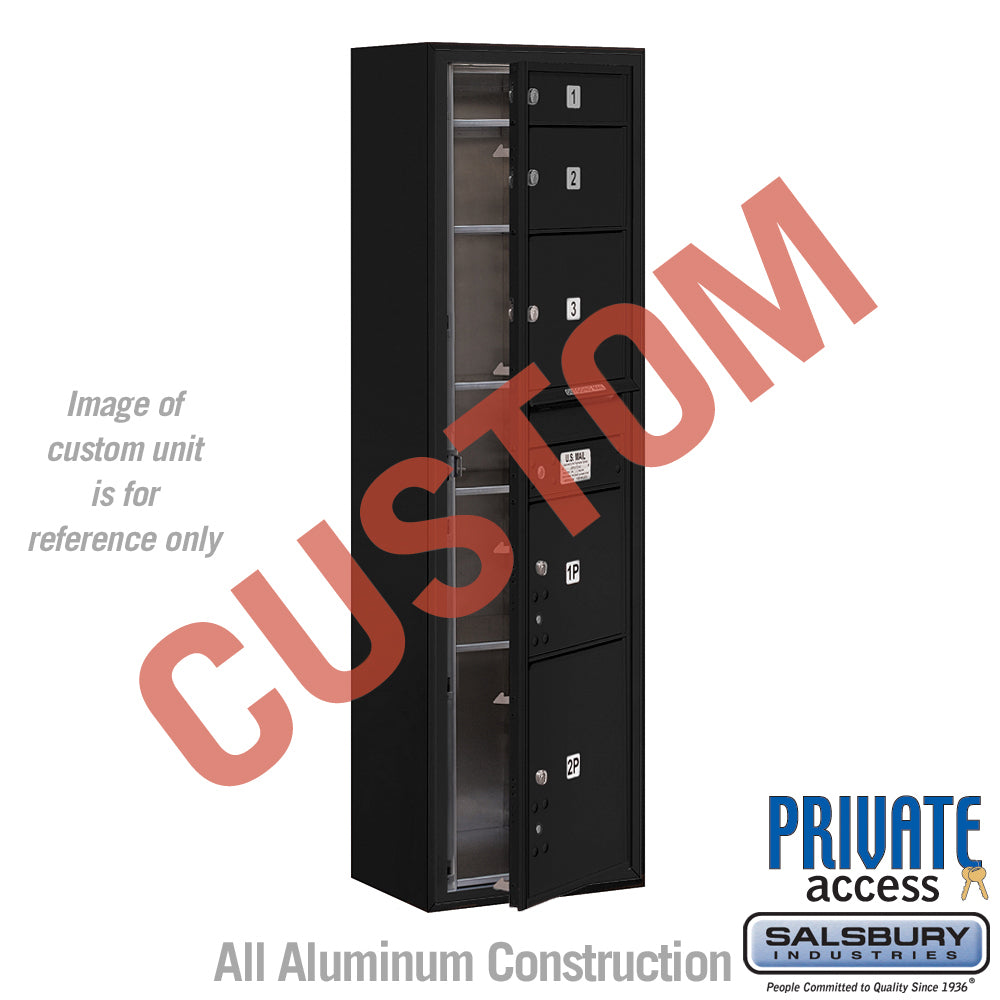 Surface Mounted 4C Horizontal Mailbox Unit - Customizable, Durable, Front Loading
