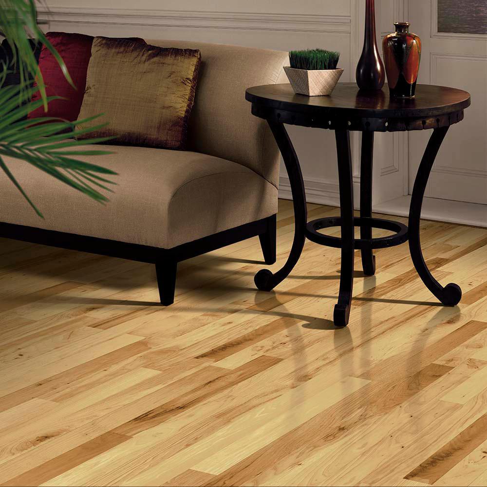 Bruce Country Natural Hickory 3/4 in. Thick x 3-1/4 in. Wide x Varying Length Solid Hardwood Flooring (22 sq. ft. / case) - Super Arbor