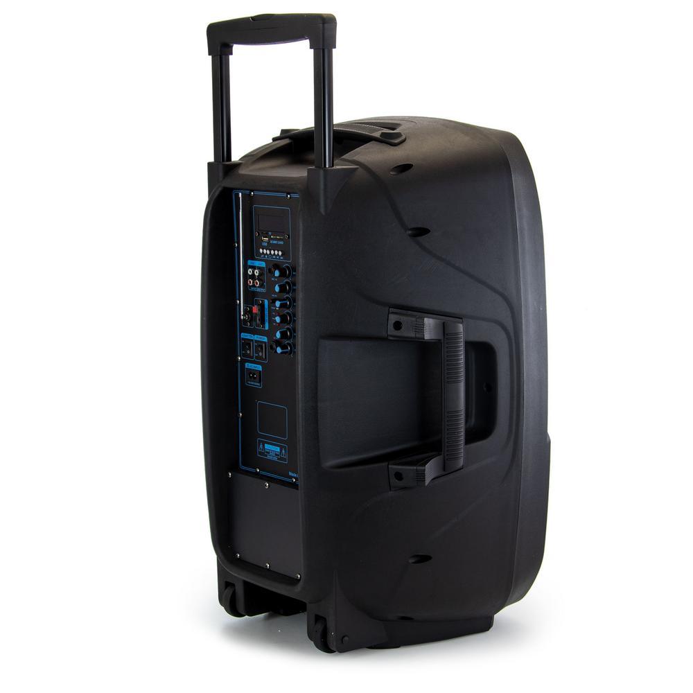 15 in. Portable Bluetooth Speaker with Sound/Volume Reactive Lights - Super Arbor