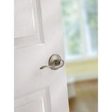 Tustin Satin Nickel Passage Hall/Closet Door Lever Featuring Microban Antimicrobial Technology - Super Arbor