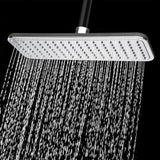 1-Spray 13.75 in. Single Wall Mount Fixed Rain Shower Head in Black Chrome - Super Arbor