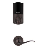 Halo Touch Venetian Bronze Traditional Fingerprint WiFi Elec Smart Lock Deadbolt Feat SmartKey Security w/ Tustin lever - Super Arbor