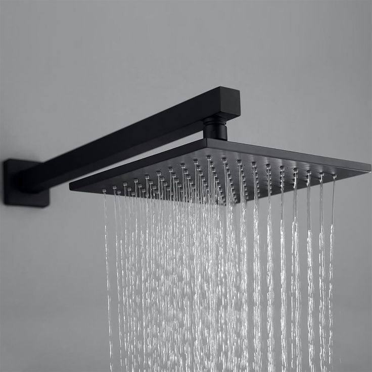 1-Spray Pattern 2 GPM 10 in. Wall Mount Dual Shower Heads in Matte Black