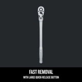 CRAFTSMAN 72-Teeth 1/2-in Drive Quick-Release Flexible Head Ratchet