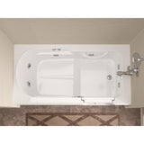 HD Series 60 in. Right Drain Step-In Walk-In Whirlpool Bath Tub with Low Entry Threshold in White - Super Arbor
