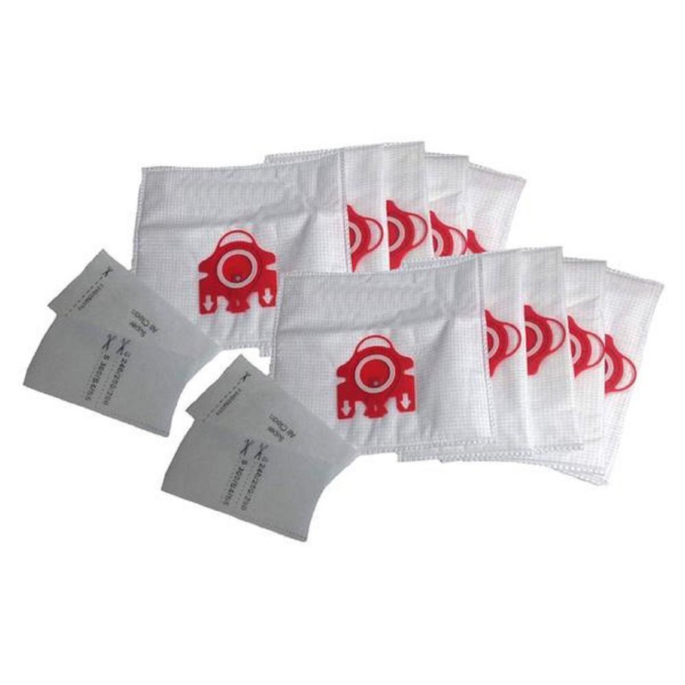FJM Deluxe Cloth Bags and 4 Filters Replacement for Miele, Compatible with Part 7291640 (10-Pack) - Super Arbor