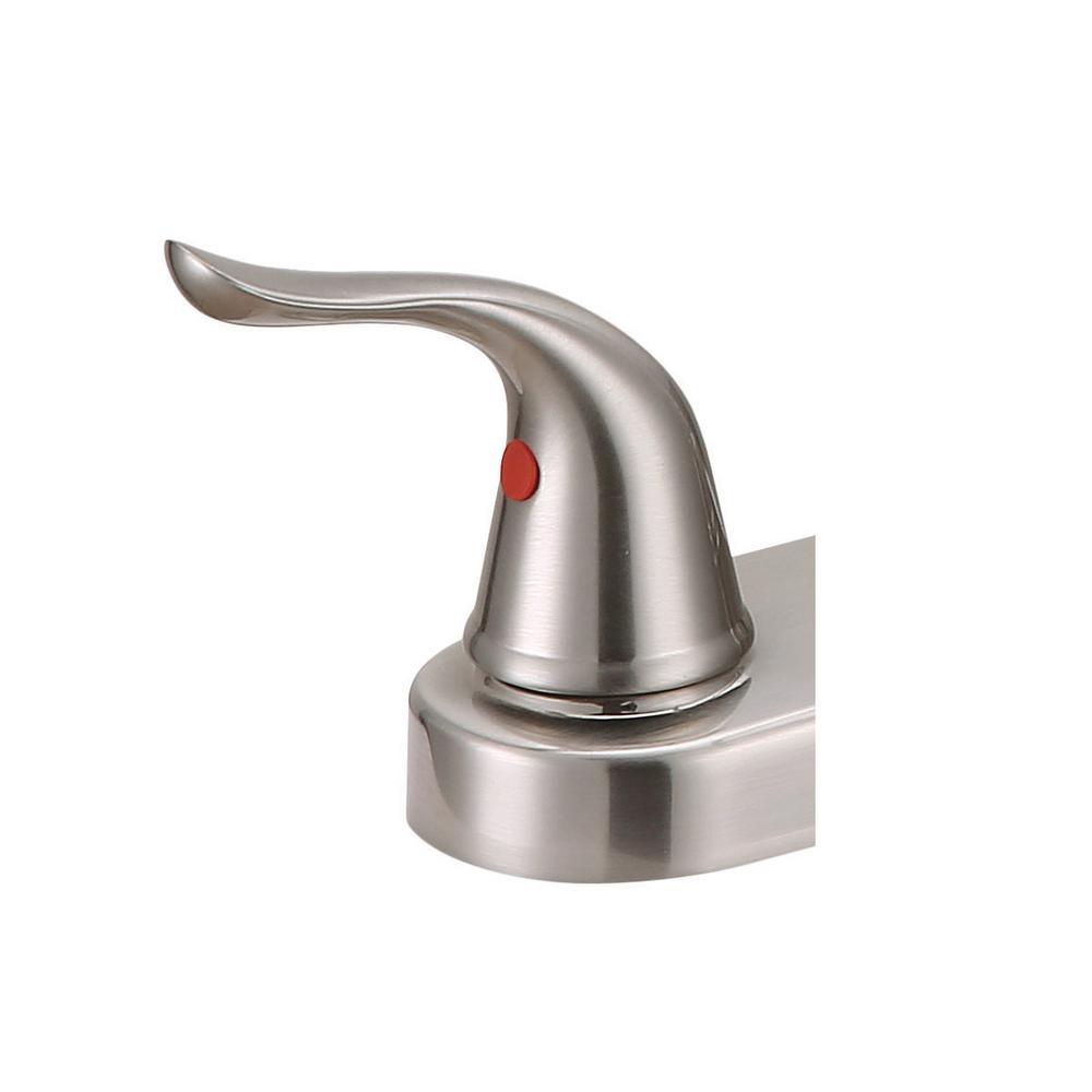 Impression Collection 2-Handle Standard Kitchen Faucet in Brushed Nickel - Super Arbor