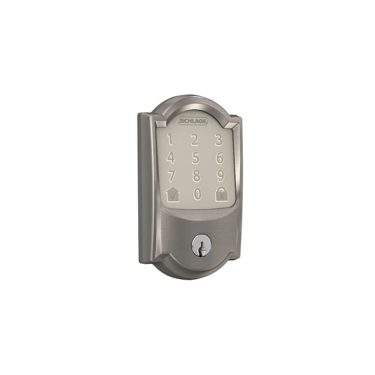 Camelot Encode Smart Wifi Door Lock with Alarm in Satin Nickel