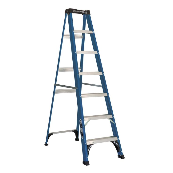 Louisville Ladder 7' Fiberglass Step Ladder, 225-lb Capacity, W-3217-07