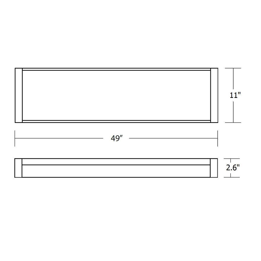 ACW 220-Watt Equivalent High-Output White Integrated LED Wraparound Ceiling Light Fixture, 5000K - Super Arbor