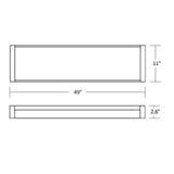 ACW 220-Watt Equivalent High-Output White Integrated LED Wraparound Ceiling Light Fixture, 5000K - Super Arbor