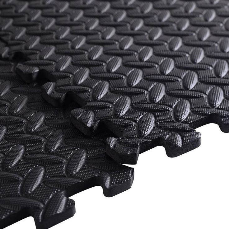 Zimtown 42 Pcs Interlocking Foam Floor Tiles, 168Sq Eva Black Puzzle Exercise Mat, Protective Flooring Pad Gym Equipment Cushion, for Exercising, Yoga, Kids, Babies, Playroom, Camping