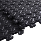 Zimtown 42 Pcs Interlocking Foam Floor Tiles, 168Sq Eva Black Puzzle Exercise Mat, Protective Flooring Pad Gym Equipment Cushion, for Exercising, Yoga, Kids, Babies, Playroom, Camping