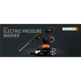 Worx 1600 PSI 1.3 GPM 13 Amp Cold Water Electric Pressure Washer, Portable with Soap Tank