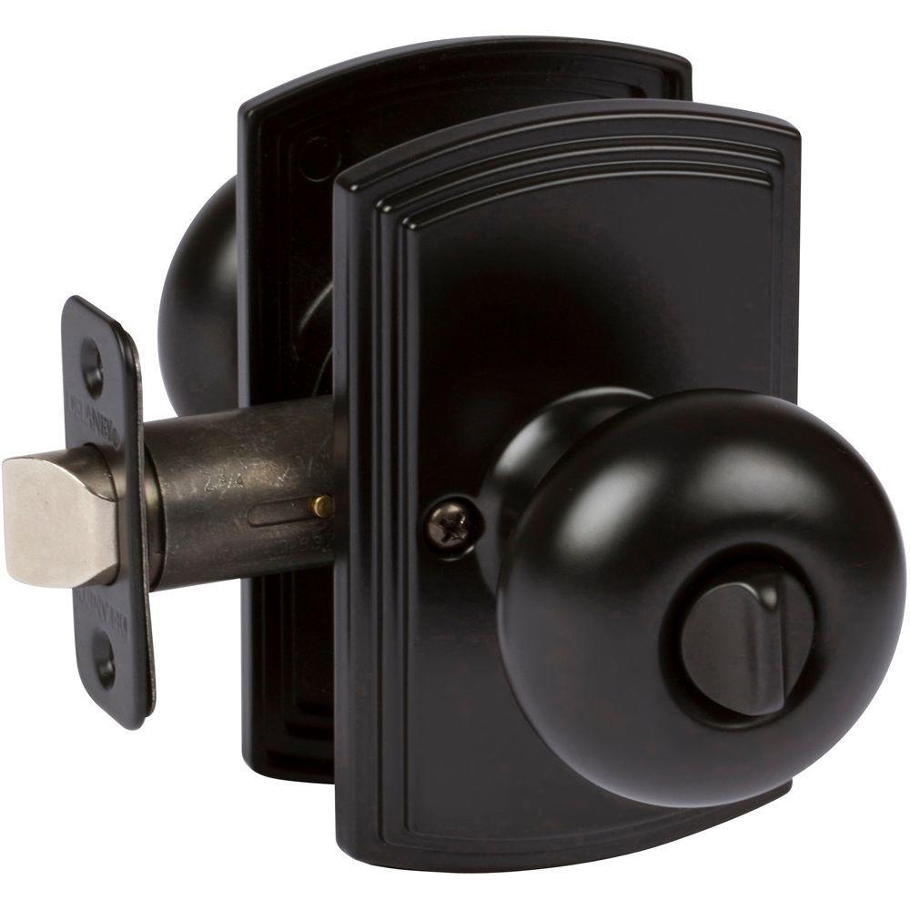 Italian Collection Santo Black Bed/Bath Door Knob - Super Arbor