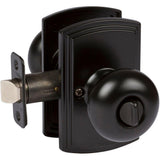 Italian Collection Santo Black Bed/Bath Door Knob - Super Arbor