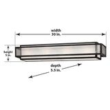 4-Light Aged Charcoal Bath Light