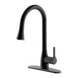 Classic Series Single-Handle Standard Kitchen Faucet in Brushed Nickel - Super Arbor