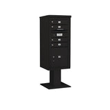 3400 Horizontal Series 4-Compartment 1-Parcel Locker Pedestal Mount Mailbox - Super Arbor