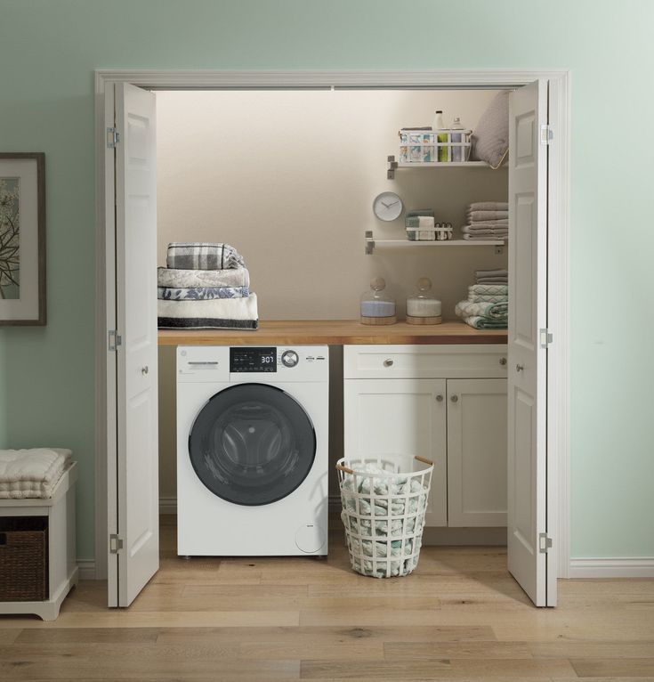 GE 2.4 cu. ft. White High-Efficiency 120-Volt Ventless Electric All-in-One Washer Dryer Combo