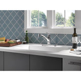 Delta Collins Chrome 1-Handle Deck-Mount Pull-Out Handle Kitchen Faucet (Deck Plate Included)