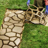 17 in. x 17 in. x 1.5 in. Black Plastic Mold Reusable Concrete Stepping Stone, DIY Paver Pathway Maker - Super Arbor