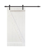 Z Series 30 in. x 84 in. Gray Knotty Pine Wood Interior Sliding Barn Door with Hardware Kit - Super Arbor