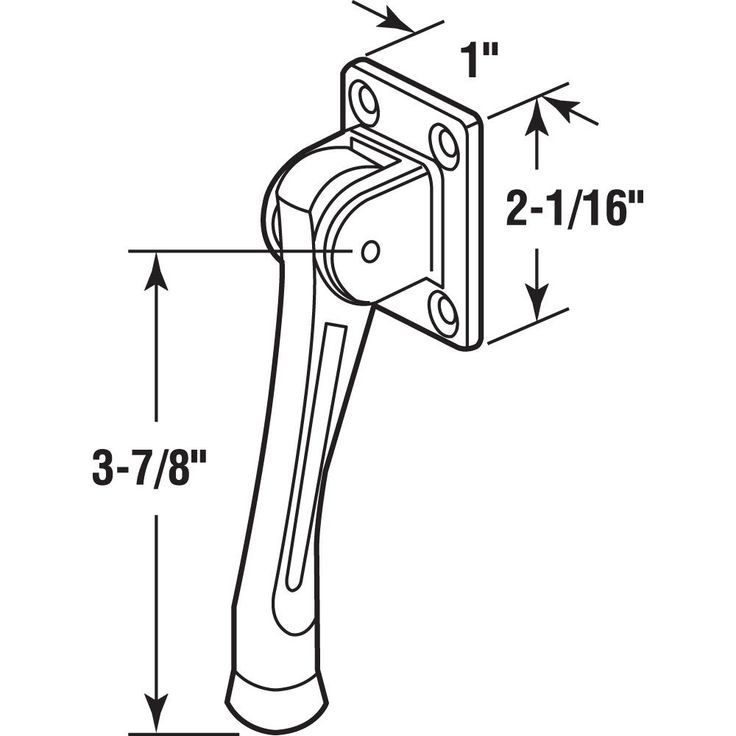 Solid Brass with Brushed Chrome Finish, Heavy Duty Door Holder