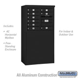 6-Door Free-Standing 4C Horizontal Mailbox with USPS Access