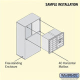 6-Door Free-Standing 4C Horizontal Mailbox with USPS Access