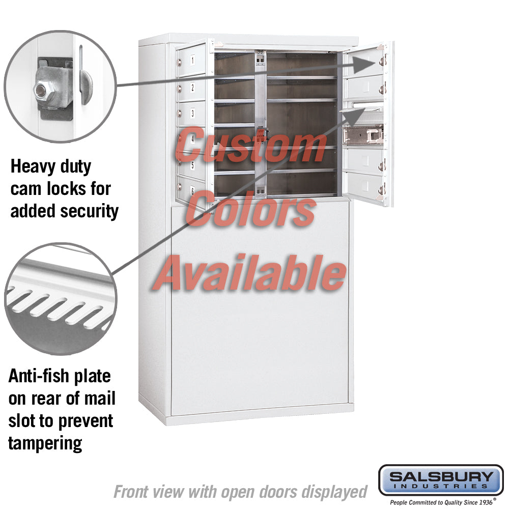 Free-Standing 4C Horizontal Mailbox Unit with 10 MB1 Doors, Custom Color, Front Loading, Private Access