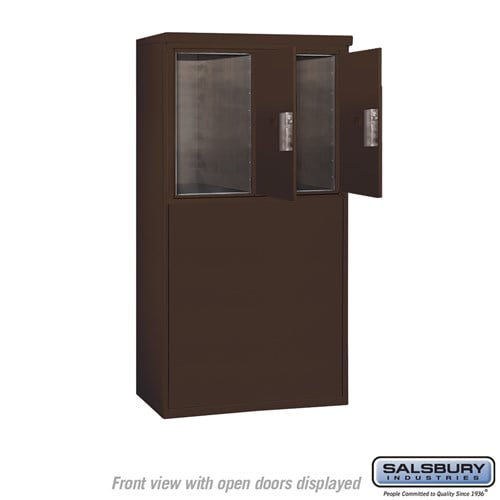 6 Door High Free-Standing 4C Horizontal Parcel Locker with Private Access