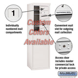 Free-Standing 4C Horizontal Mailbox Unit - 6 Door High - Single Column - Custom Color - Front Loading - Private Access