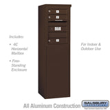 6 Door High Free-Standing 4C Horizontal Mailbox with USPS Access