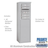 6-Door Free-Standing Horizontal Mailbox with Private Access