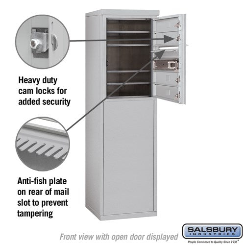 6-Door Free-Standing Horizontal Mailbox with Private Access