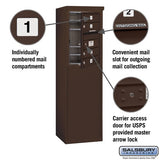 6-Door Free-Standing Horizontal Mailbox with USPS Access