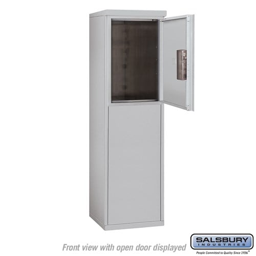 Salsbury Industries 6-Door Free-Standing Mailbox with Parcel Locker, Black