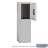 Salsbury Industries 6-Door Free-Standing Mailbox with Parcel Locker, Black