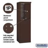 6 Door High Free-Standing Parcel Locker with Private Access in Bronze