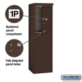 6 Door Free-Standing Parcel Locker with 2 Parcel Lockers in Aluminum for USPS Access