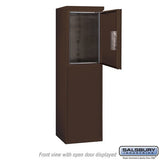 6 Door Free-Standing Parcel Locker with 2 Parcel Lockers in Aluminum for USPS Access