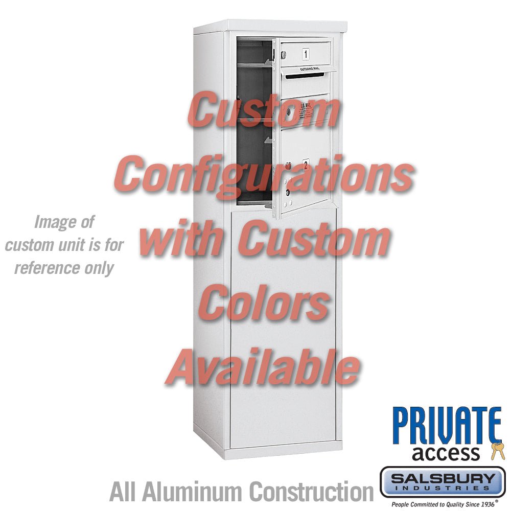 Free-Standing 4C Horizontal Mailbox Unit - 6 Door High - Single Column - Custom Color - Front Loading - Private Access