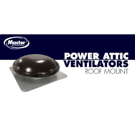 GAF Master Flow PR1 Series Power Attic Vent, Roof-Mounted, Weathered Wood