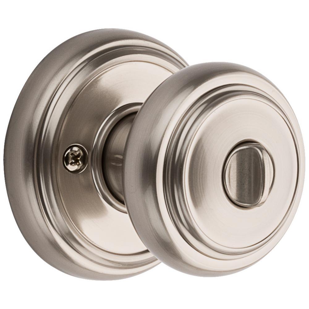 Prestige Alcott Satin Nickel Entry Door Knob Featuring SmartKey Security - Super Arbor