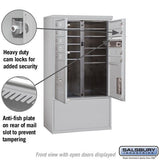 10 Door High Free-Standing 4C Horizontal Mailbox with Parcel Lockers and USPS Access