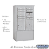 10 Door High Free-Standing 4C Horizontal Mailbox with Parcel Lockers and USPS Access