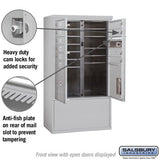 10 Door High Free-Standing 4C Horizontal Mailbox with Parcel Lockers and USPS Access