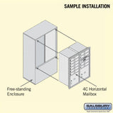 10 Door High Free-Standing 4C Horizontal Mailbox with Parcel Lockers in Bronze
